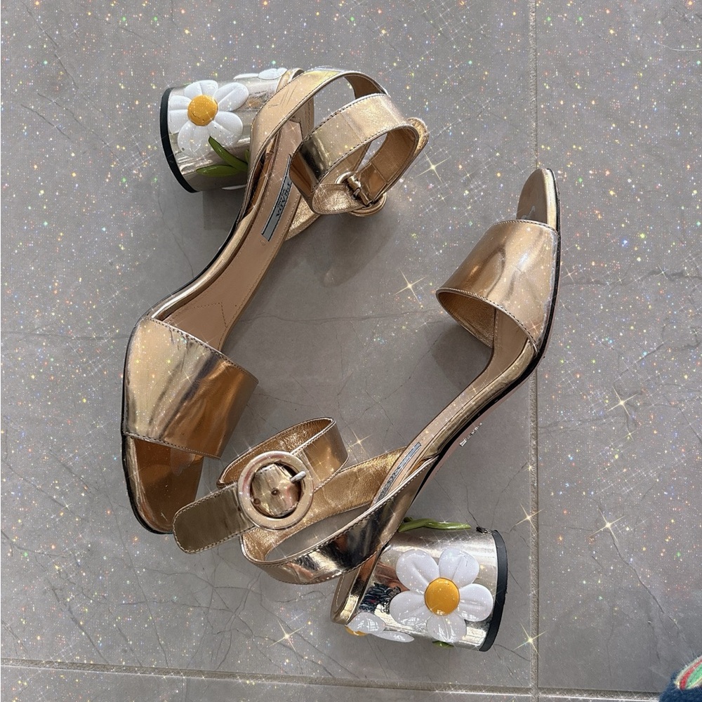 Prada daisy heeled sandal